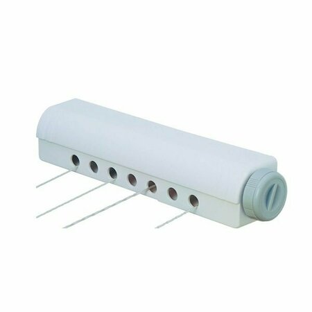 BEN-MOR CABLES Ben-Mor Retractable Dryer, 12 ft, 48 ft L, Plastic, White CS78170